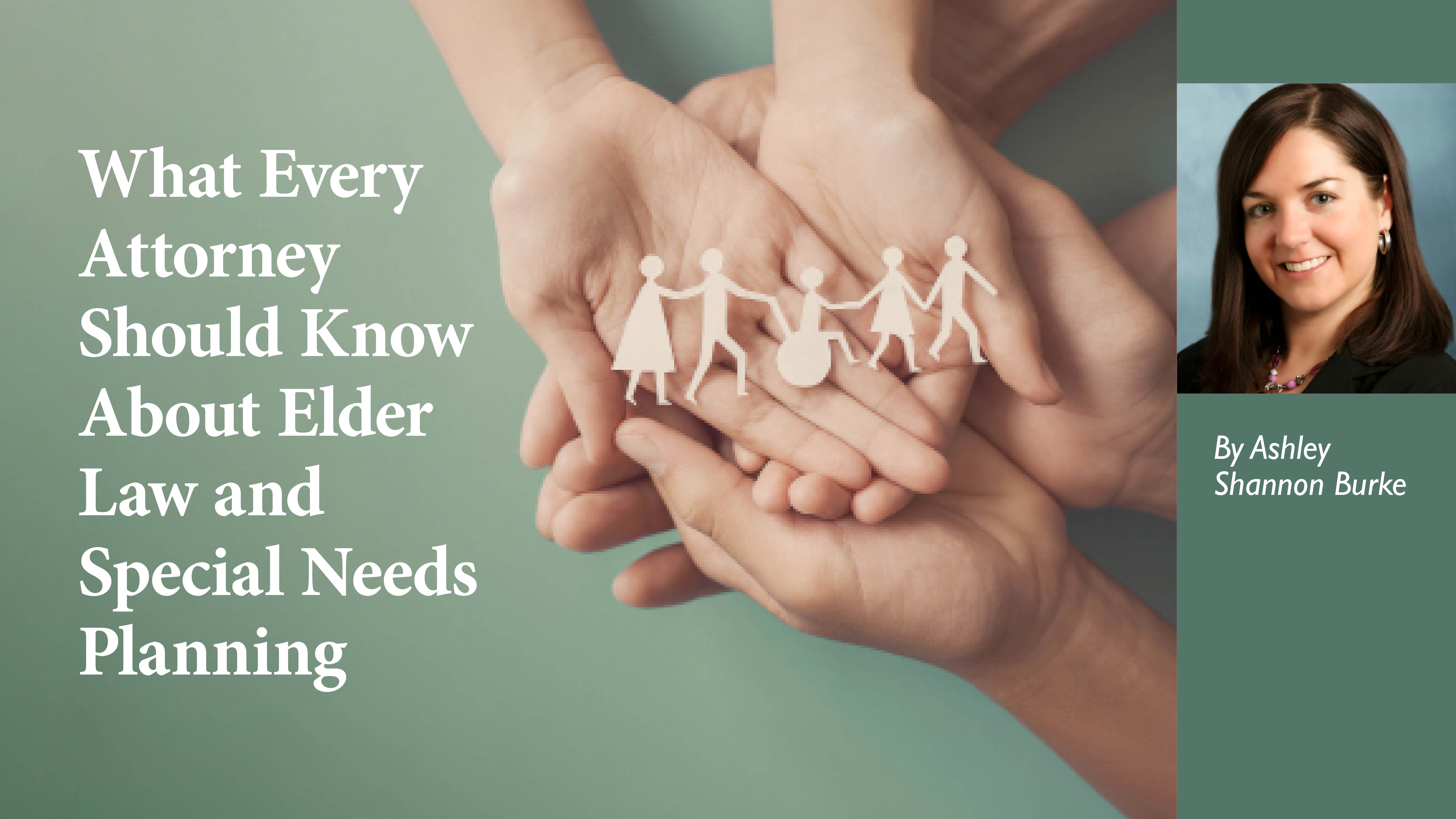 What Every Attorney Should Know About Elder Law and Special Needs Planning